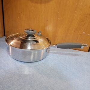 Royal Prestige 8" skillet with lid surgical stainless steel Italy 5 ply EUC